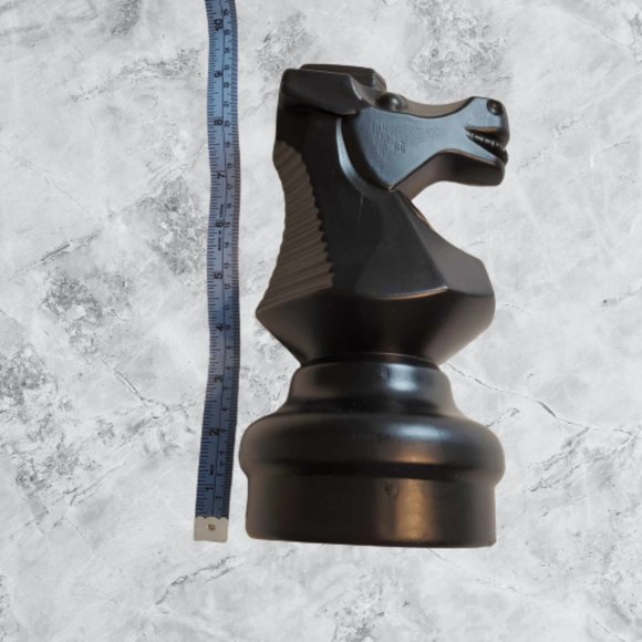 Large Decorative 9 Inch Tall Knight Piece Chess Black Horse Mega Chess Piece - Picture 5 of 6